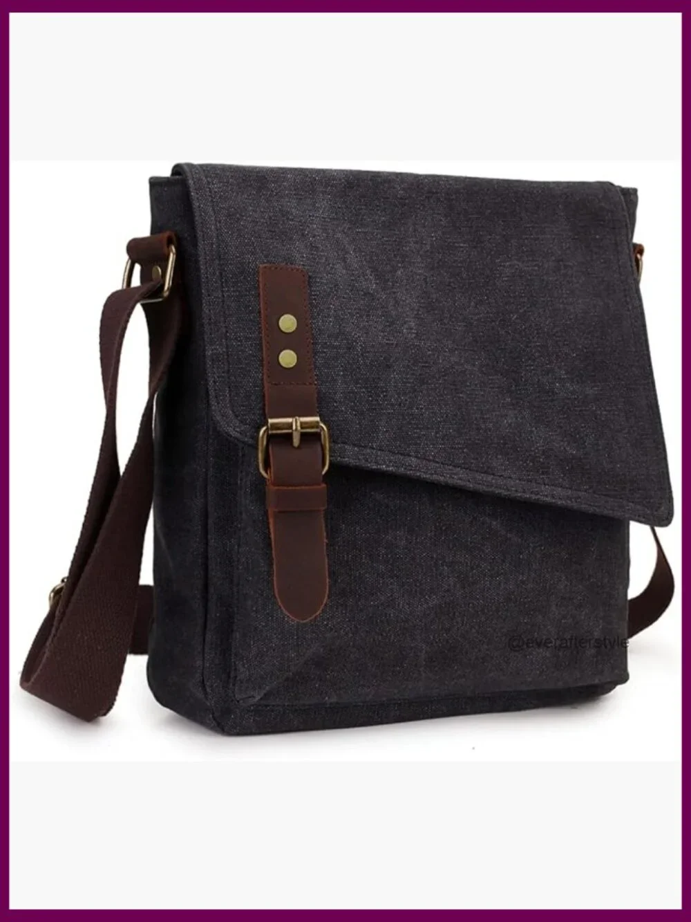 Water Resistant Canvas Messenger Bag Crossbody Shoulder Bag Unisex